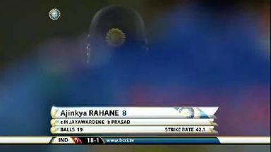 2ND ODI: IND vs SL – Ajinkya Rahane Wicket