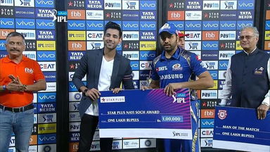 M34: KXIP vs MI – Star Plus nayi soch award – Rohit Sharma