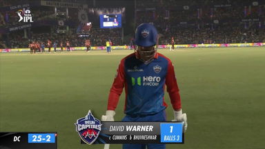 M35: DC vs SRH – David Warner Wicket
