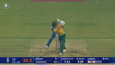 IND vs SA 2025, 1st T20I: Dewald Brevis Six