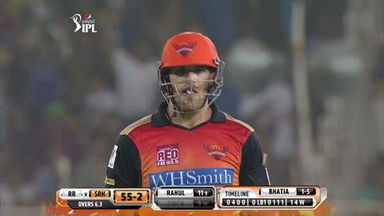 M30: RR vs SRH –  Aaron Finch Wicket