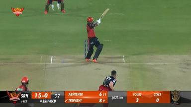 M65: SRH vs RCB – Rahul Tripathi Six