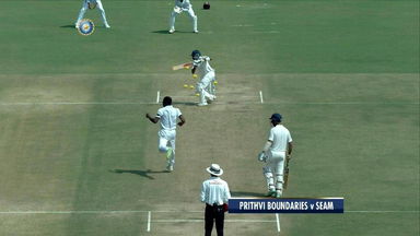 Prithvi dominates Windies seam attack