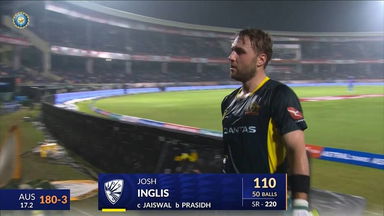 IND vs AUS 2023-24, 1ST T20I: Josh Inglis Wicket