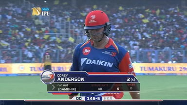 M32: KKR vs DD – Corey Anderson Wicket