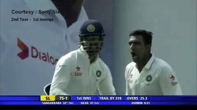 R Ashwin gets Sangakkara out on all 4 occasions