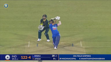 IND vs AUS 2023-24, 4TH T20I: Jitesh Sharma Six