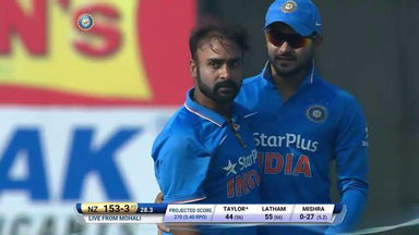 IND vs NZ 2016, 3rd ODI: Ross Taylor Wicket