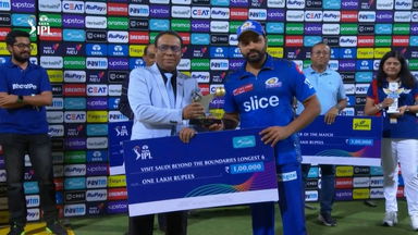 M63: LSG vs MI – Visit Saudi Beyond the Boundaries Longest 6 of the Match – Rohit Sharma