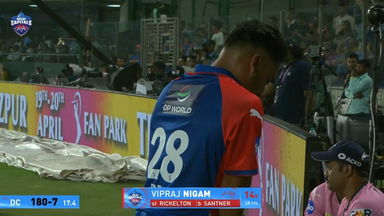 IPL 2025 M29: DC vs MI - Vipraj Nigam Wicket
