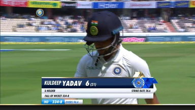 IND vs WI 2018, 2nd Test Day 3: Kuldeep Yadav Wicket
