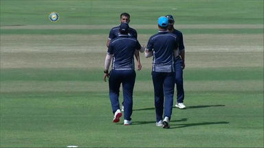 Rishi Dhawan's three-wicket over