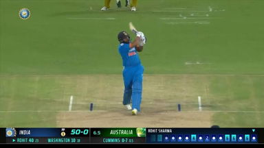 IND vs AUS 2023-24, 3RD ODI: Rohit Sharma Six