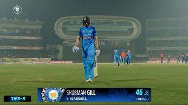 IND vs SL 2023, 3RD T20I: Shubman Gill  Wicket