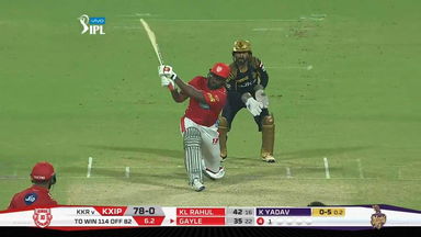 M18: KKR vs KXIP – Chris Gayle Six