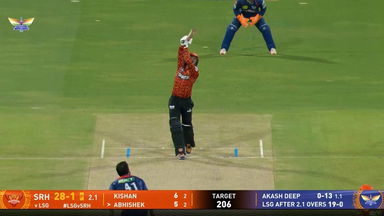 IPL 2025 M61: LSG vs SRH - Abhishek Sharma Six