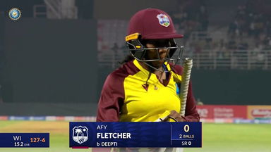 IND-W vs WI-W 2024, 1st T20I: Afy Fletcher Wicket