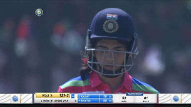 Yastika Bhatia's superb 81 (81) against India B