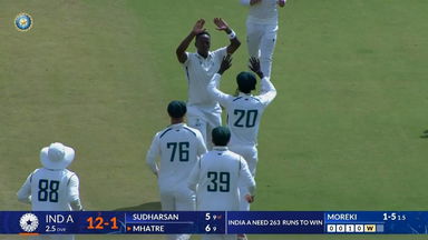 IND A vs SA A 2025, 1st Test: India A 2nd Innings Fall of Wickets