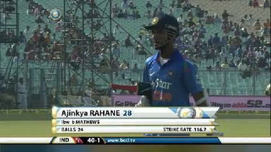 4TH ODI: IND vs SL – Ajinkya Rahane Wicket