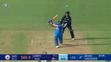 IND-W vs NZ-W 2024, 1st ODI: Deepti Sharma Six