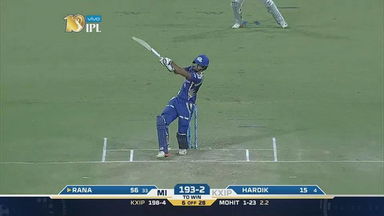 M22: KXIP vs MI – Nitish Rana Six