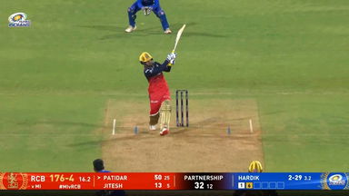 IPL 2025 M21: MI vs RCB - Rajat Patidar Six