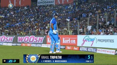 IND vs SL 2023, 2ND T20I: Rahul Tripathi  Wicket