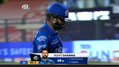 M65: MI vs SRH – Rohit Sharma Wicket