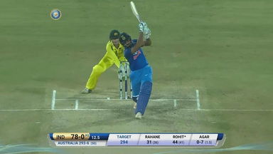 IND vs AUS 2017, 3rd ODI: Rohit Sharma Six