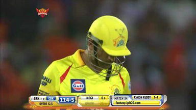M34: SRH vs CSK – MS Dhoni Wicket