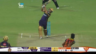 Q2: SRH vs KKR – Piyush Chawla Six