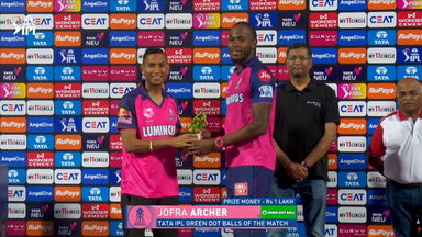 IPL 2025 M28: RR vs RCB - TATA IPL Green Dot Balls of the Match - Jofra Archer