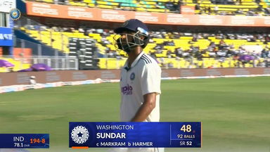 IND vs SA 2025, 2nd Test: Washington Sundar Wicket