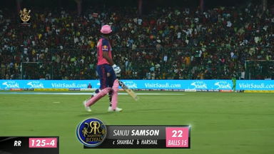 M32: RCB vs RR –  Sanju Samson  Wicket