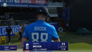 IND vs ENG 2025, 2nd ODI: Harry Brook Wicket