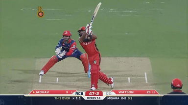 M5: RCB vs DD – Kedar Jadhav Six