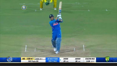 IND vs AUS 2019, 1st ODI: MS Dhoni Six