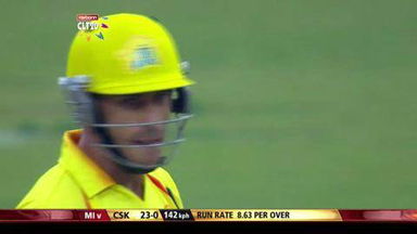 M14: CSK vs MI – Francois du Plessis six