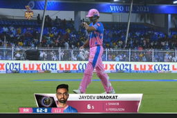 M54: KKR vs RR – Jaydev Unadkat Wicket