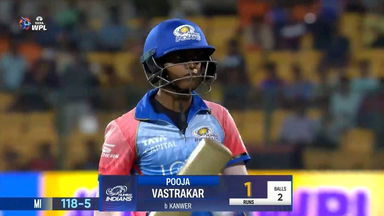M03 - GG vs MI: Pooja Vastrakar Wicket