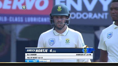 IND vs SA 2019, 3rd Test, Day 3: Anrich Nortje Wicket