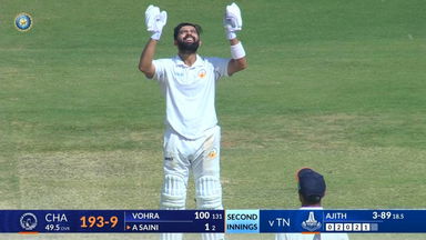 Ranji Trophy 2025, Tamil Nadu vs Chandigarh: Captain Manan Vohra leads from the front with 100(131)