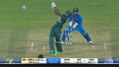 IND vs BAN 2019, 3rd T20I: Mohammad Naim Six