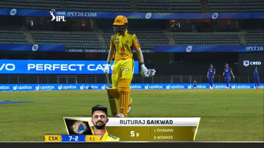M02: CSK vs DC – Ruturaj Gaikwad Wicket