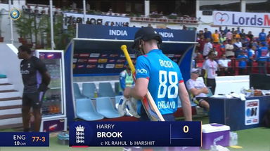 IND vs ENG 2025, 1st ODI: Harry Brook Wicket