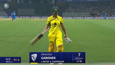 IND-W vs AUS-W 2023-24, 2nd T20I: Ashleigh Gardner Wicket