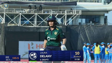 IND-W vs IRE-W 2025, 3rd ODI: Laura Delany Wicket