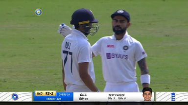 Shubman Gill's confident half century
