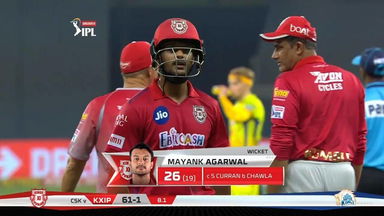 M18: KXIP vs CSK – Mayank Agarwal Wicket